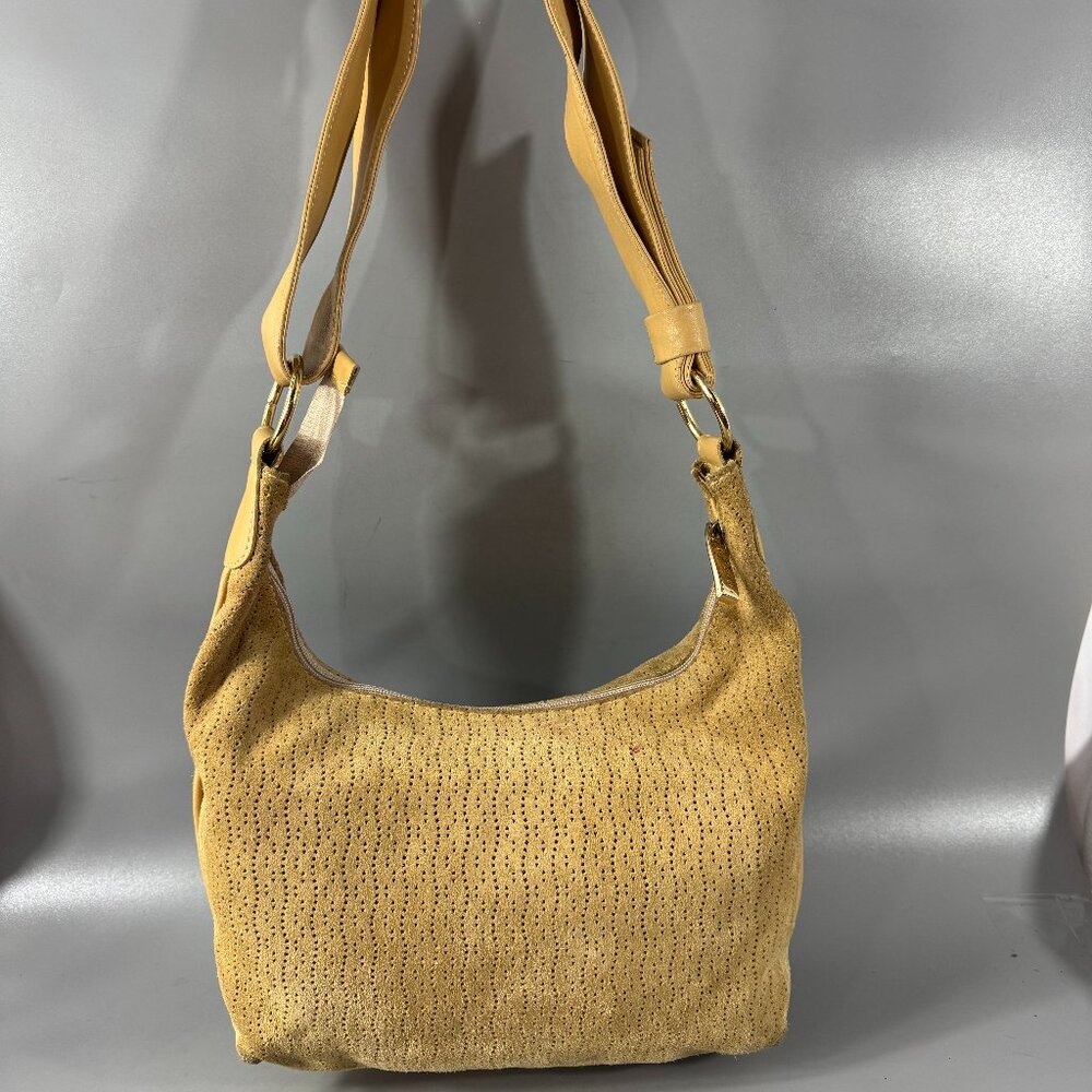 Vintage Montini Made in Italy Genuine Leather Suede Shoulder Bag